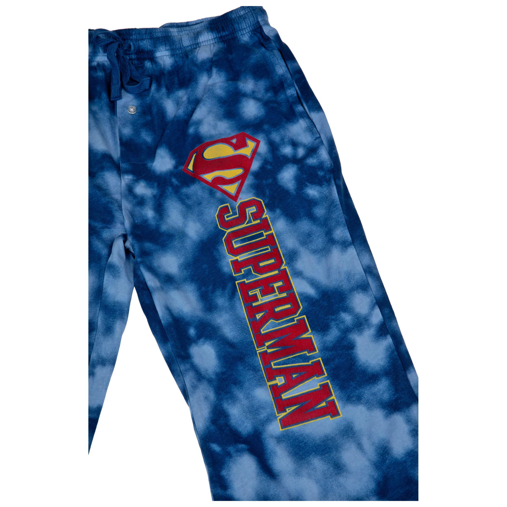 Superman Logo Tie-Dye Pajama Pants